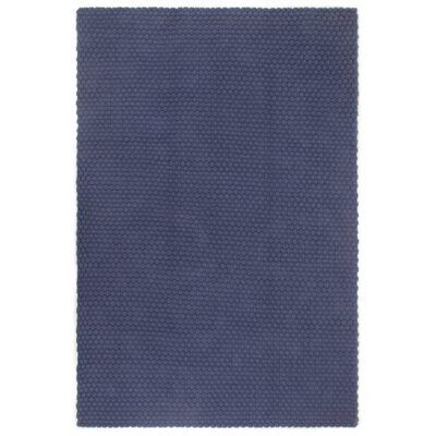 vidaXL Rug Rectangular Navy Blue 160x230 cm Cotton