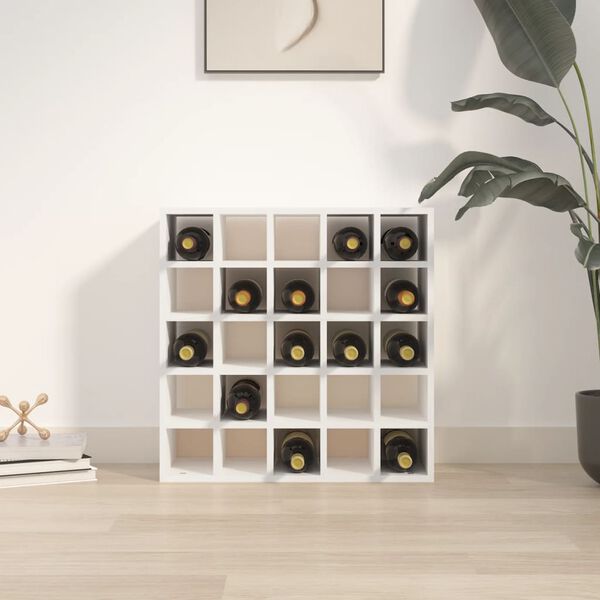 vidaXL Wine Cabinet White 56x25x56 cm Solid Wood Pine