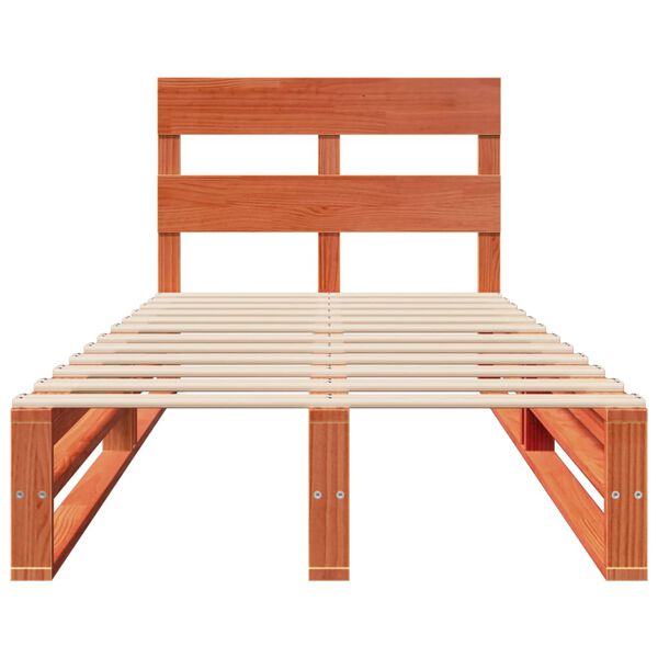 vidaXL Bed Frame without Mattress Wax Brown 100x200 cm Solid Wood Pine