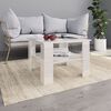 vidaXL Coffee Table High Gloss White 60x60x42 cm Engineered Wood