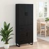vidaXL Highboard with Drawer 2 pcs Black Oak 69.5 x 34 x 180 cm