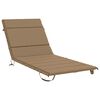 vidaXL Sunlounger Cushion GEMERT 100% Polyester Taupe 200 x 80 x 3 cm