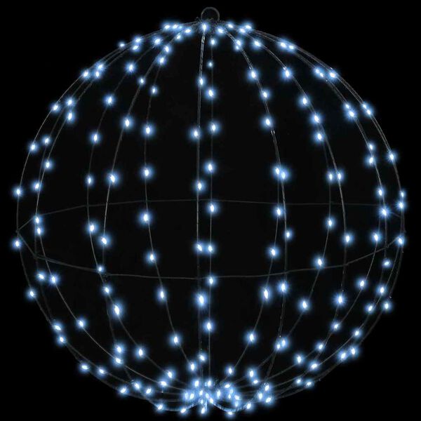 vidaXL Ball with 192 LEDs Cold white 60 cm Metal