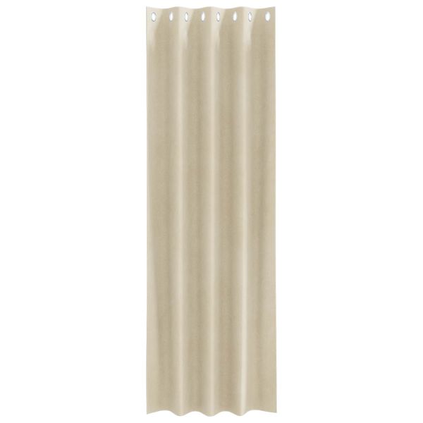 vidaXL Blackout Curtains 2 pcs Cream 140 x 245 cm Velvet