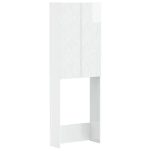 vidaXL Toilet Cabinet DELFT High Gloss White 66 x 25.5 x 190 cm