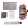 vidaXL Family Tent Tunnel 7-Person Grey and Orange Waterproof