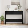 vidaXL Console Table Black Oak 100 x 35 x 76.5 cm Engineered Wood