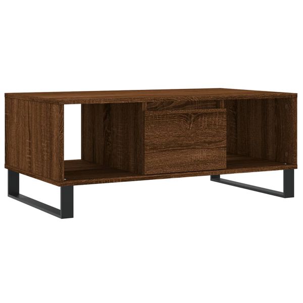 vidaXL Coffee Table Brown Oak 90x50x36.5 cm Engineered Wood