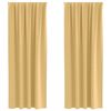 vidaXL Blackout Curtains with Rings 2 pcs Beige 225 x 140 cm Polyester