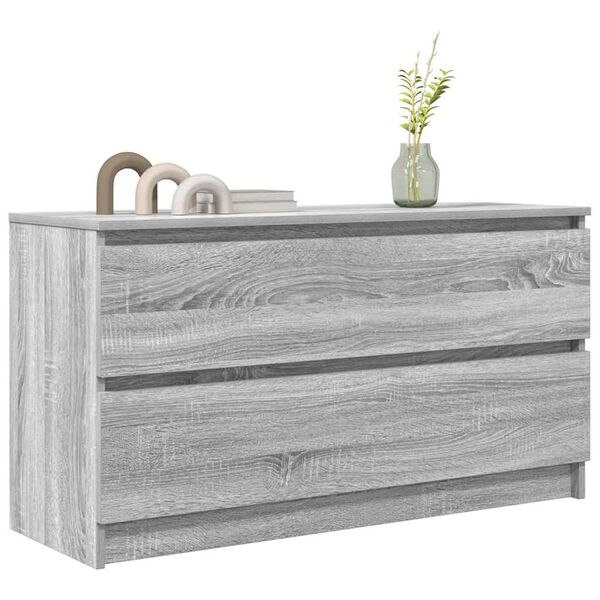vidaXL TV Cabinet Grey Sonoma 100x35x54 cm Engineered Wood