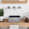 vidaXL Sink Black 30x30x13 cm Marble