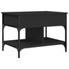 vidaXL Coffee Table Black 70x50x50 cm Engineered Wood and Metal