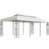 vidaXL Gazebo with Double Roof White 6x3 m Steel