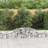 vidaXL Arched Gabion Baskets 25 pcs 300x30x40/60 cm Galvanised Iron