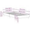 vidaXL Bed Frame No Mattress Sonoma Oak 75x190 cm Small Single Engineered Wood