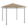vidaXL Gazebo | Taupe | Steel, fabric (100% polyester) with PA coating | Large