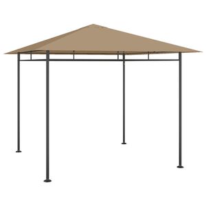 vidaXL Gazebo | Taupe | Steel, fabric (100% polyester) with PA coating | Large