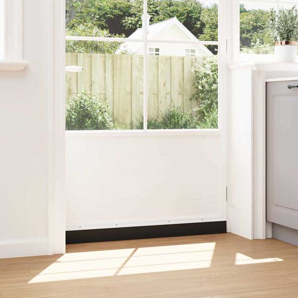 vidaXL Screw-on Door Brush Seals 2 pcs White 100 cm Aluminium Alloy