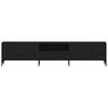 vidaXL TV Cabinet Black oak 200 x 25 x 44 cm Engineered wood