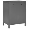 vidaXL Nightstand Anthracite 40x30x54.5 cm Steel and Glass