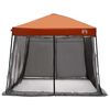 vidaXL Camping Tent Set 2 pcs Grey and Orange Taffeta and Fabric