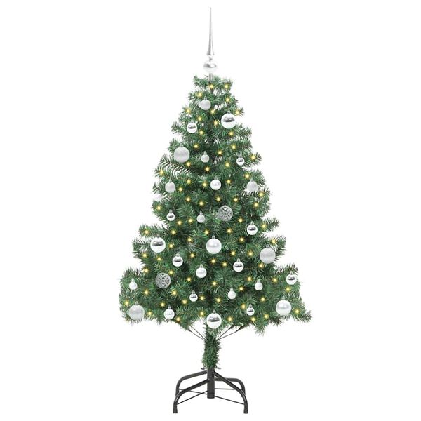 vidaXL Christmas Tree with 150 LEDs with Stand Green 150 cm PVC