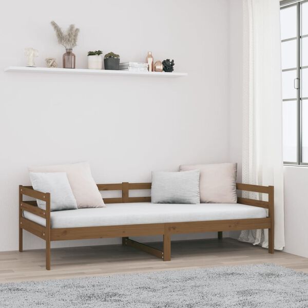 vidaXL Day Bed without Mattress Honey Brown 90x190cm Solid Wood Pine