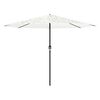 vidaXL Garden Parasol with Steel Pole White 388x388x248 cm
