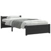 vidaXL Bed Frame without Mattress Black Solid Wood 90x200 cm