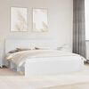 vidaXL Bed Frame with Headboard White 200 x 200 cm Solid Pine Wood