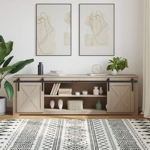 vidaXL&nbsp;Sliding Cabinet Door Kit 200 cm Carbon Steel