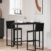 vidaXL Table Black Oak 100 x 50 x 90.5 cm Engineered Wood and Steel