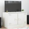 vidaXL TV Cabinet White 67x39x44 cm Steel