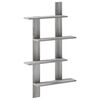 vidaXL Wall Shelf Grey Sonoma 61 x 13.5 x 105 cm Engineered Wood