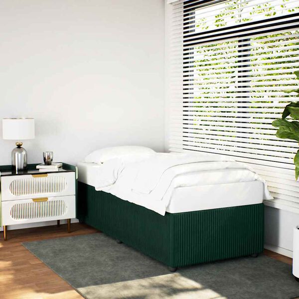 vidaXL Bed Frame without Mattress Dark Green 80x200 cm Velvet