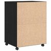 vidaXL Rolling Cabinet Black oak 60 x 48 x 81 cm Engineered wood