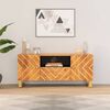 vidaXL TV Cabinet Brown and Black 105x33.5x46 cm Solid Wood Mango