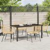 vidaXL Garden Dining Set 5 pcs Brown Poly Rattan