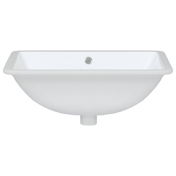 vidaXL Bathroom Sink White 55.5x37.5x19 cm Rectangular Ceramic