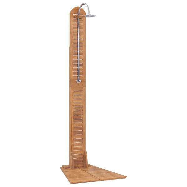 vidaXL Garden Shower Solid Teak 70x75x204 cm
