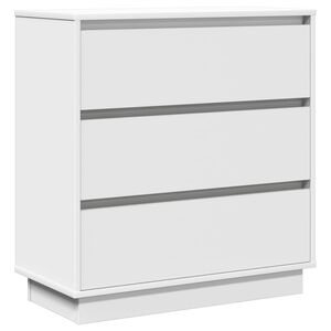 vidaXL Bedside Cabinet White 71 x 34.5 x 75 cm Engineered wood