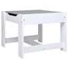vidaXL Children's Table with 2 Chairs White MDF