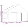 vidaXL Gazebo with Roof White 15.61x5.88x3.75 m Polyethylene