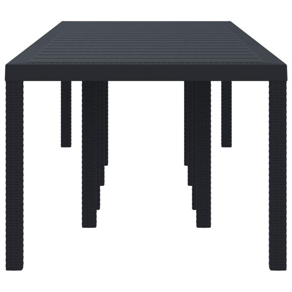 vidaXL Garden Table Anthracite 300 x 100 x 73 cm Poly Rattan