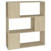 vidaXL Book Cabinet Room Divider Sonoma Oak 80x24x94cm Engineered Wood