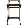 vidaXL Desk with Shelves Smoked Oak 135x50x90 cm Engineered Wood&Iron