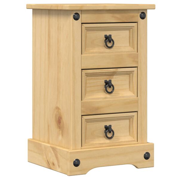 vidaXL Bedside Cabinet Corona 35x32.5x58 cm Solid Wood Pine