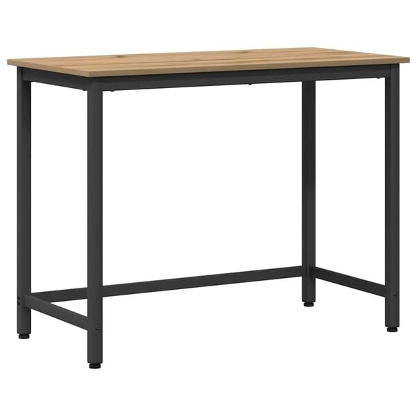 vidaXL Table Artisan Oak 80 x 50 x 76.5 cm Engineered Wood and Steel