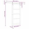 vidaXL Sliding Door White 86 x 198.5 cm Solid Pine Wood