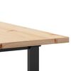 vidaXL Dining Table O-Frame 200x100x75.5 cm Solid Wood Pine and Steel